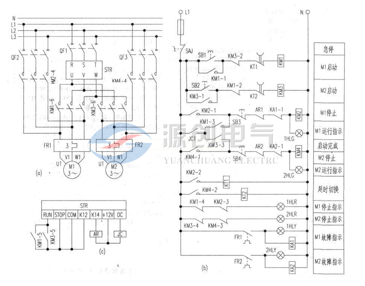 高壓固態軟啟動柜一拖二運行原理圖 高壓固態軟啟動柜一拖二運行原理圖